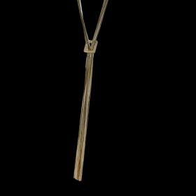 925 Silver Buckle Tassel Italian Necklace