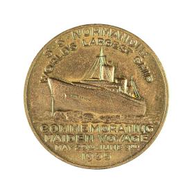 A Commemorative Medallion for 1935 Maiden Voyage SS Normandie