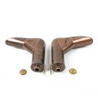 Antique Early 20th Century Pair of Copper Boot Warmers