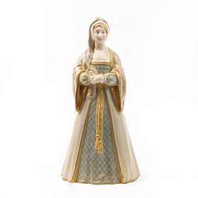 A Royal Worcester Vintage Porcelain Figure of Anne Boleyn