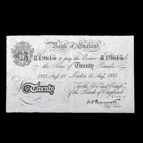 Famous WW2 German Forgery £20 British Banknote