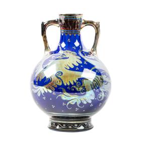 Antique Pilkington Royal Lancastrian Lustre Twin Handled Vase