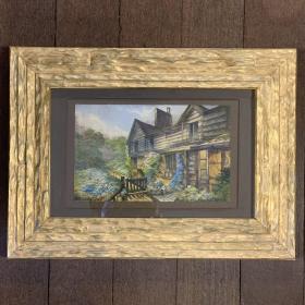 Early 19th Century Watercolour of Old Cottages at Coldharbour