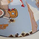 American 1930s Art Deco Porcelain Enamel Union Gasoline Convex Sign