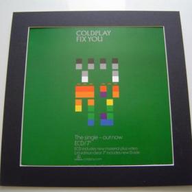 5 x Coldplay Original Uk Rare Posters In Mounts Ready To Frame