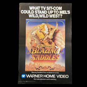 1980s Warner Home Video Poster- Blazing Saddles Gene Wilder