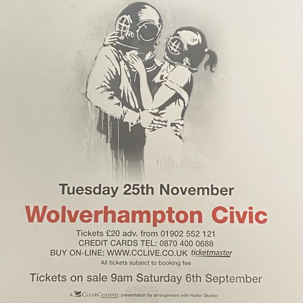 Blur  Banksy Collab Think Tank 25th Nov  2003 UK  Concert Poster