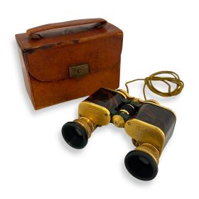 Vintage Voigtlander Braunschweig Berkeo Gilt Brass Opera Glasses