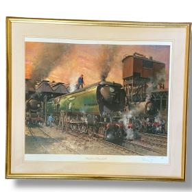 Terence Cuneo Signed Print - Winston Churchill