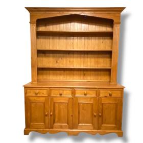 Victorian Style Pine Dresser with Plate Rack
