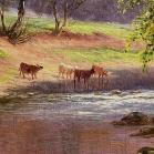 Oil on Canvas On The Wharf Bolton Woods by William Mellor