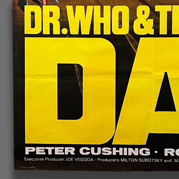 Rare 1965 Dr Who and The Daleks Film Poster