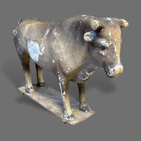 Papier Mache Butchers Shop Cow