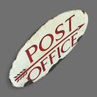 Double Sided Enamel Post Office Sign