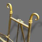 19th Century Unusual Tripod Polished Brass Magazine Rack