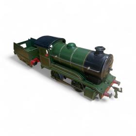 Hornby O Gauge 1950s Vintage Clockwork Locomotive and Tender