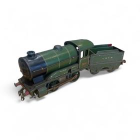 Hornby O Gauge 1940s Vintage Clockwork Locomotive and Tender