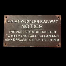 Great Western Railway Steel Notice