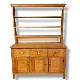 Victorian Country House Pine Dresser with Plate Rack