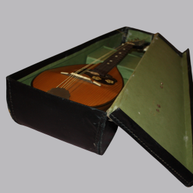 Vintage 8 String Bowl Back Mandolin with Hard Case.