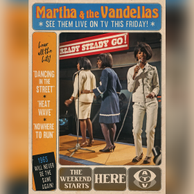 Martha & The Vandellas Ready Steady Go! Framed 33 x 23 inches  1965 Retro Poster