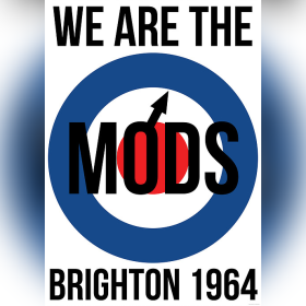 We Are The Mods Brighton 1964  Framed 33 x 23 " Retro Poster